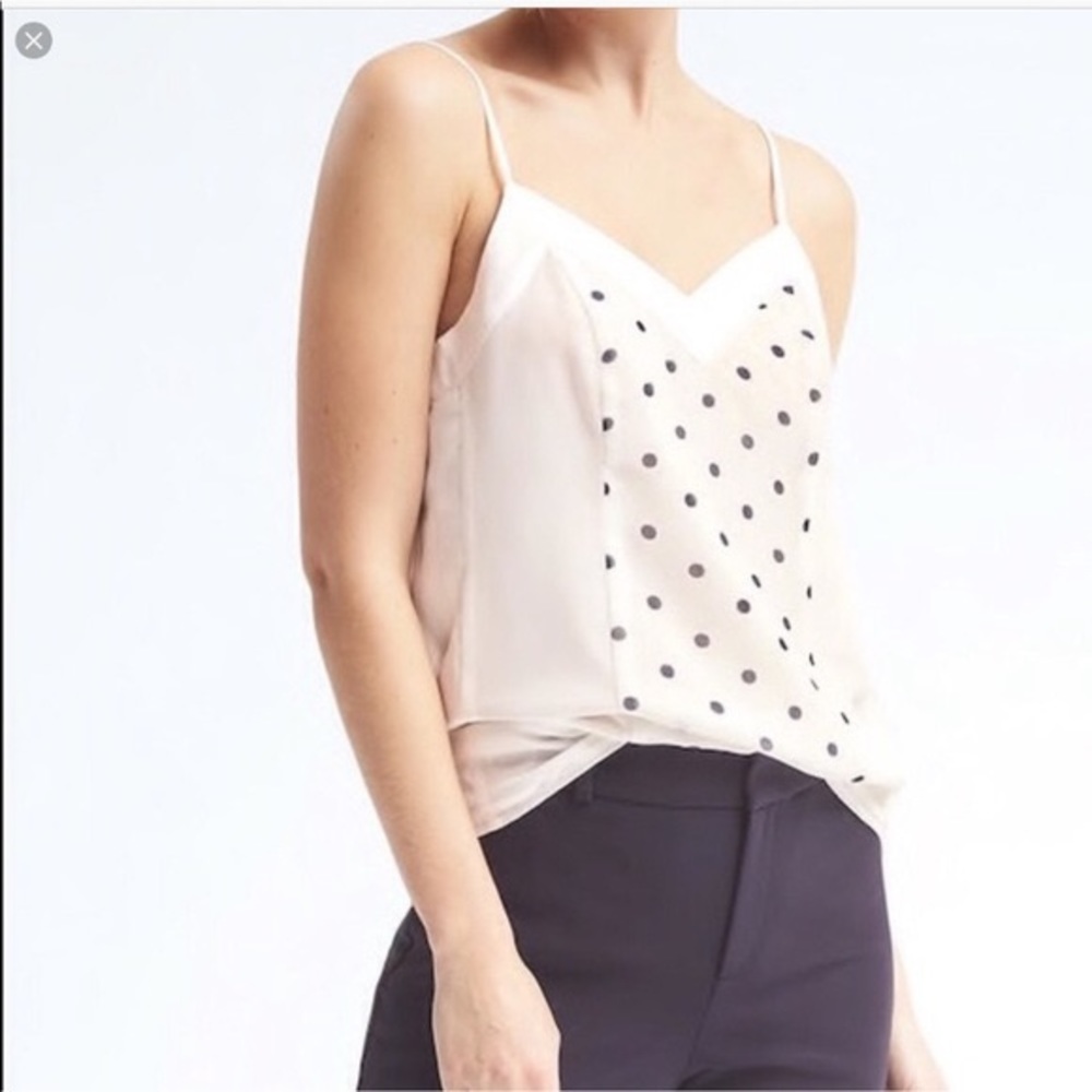 Banana Republic Navy Polka Dot Cami - Picture 1 of 6